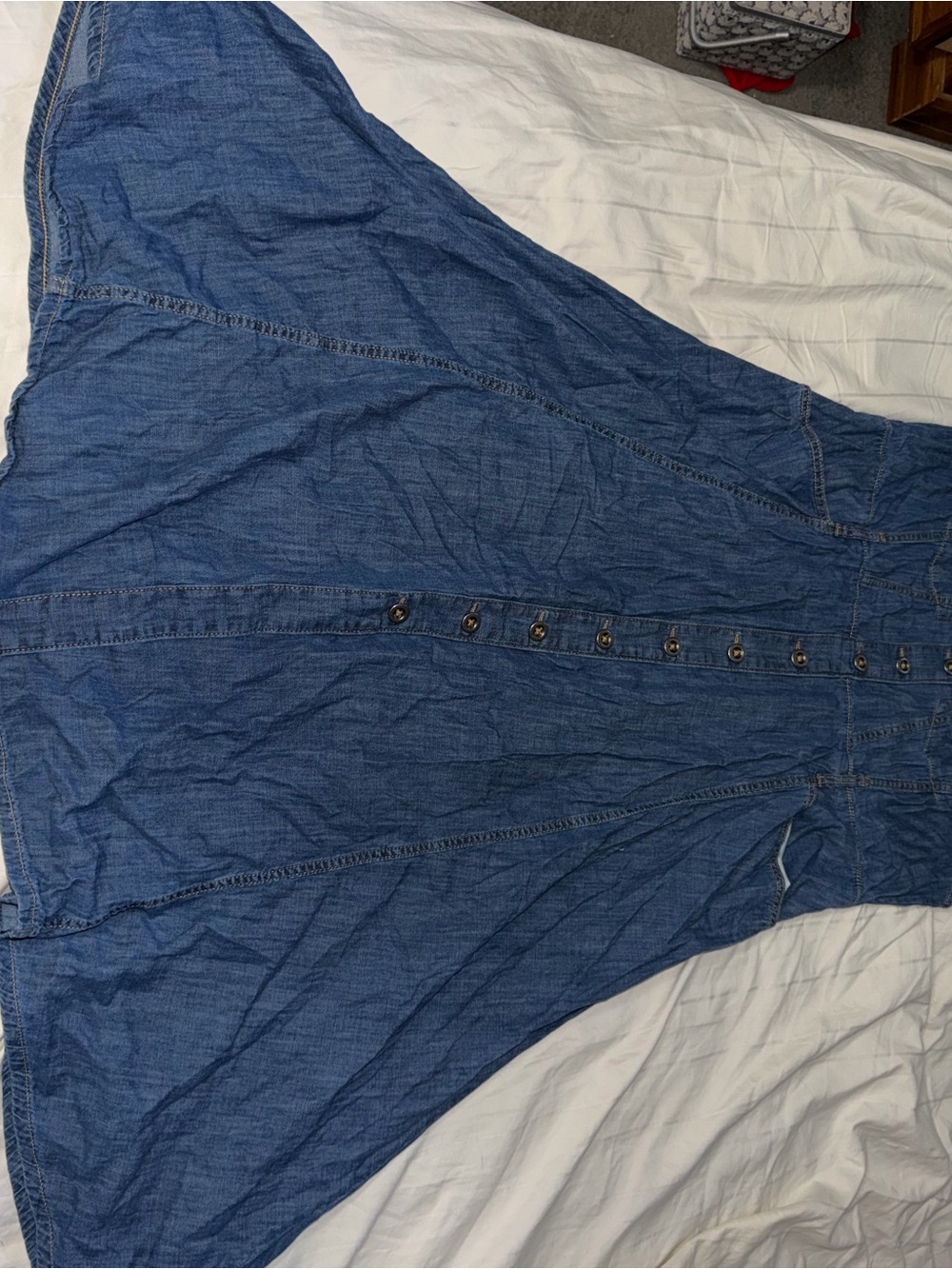 Denim Button-Front dress